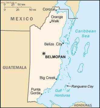Foto: Belize-politick� mapa