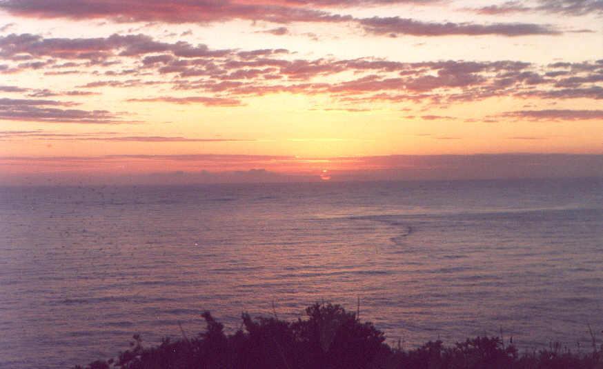 Foto: Braz�lie-v�chod slunce nad mo�em