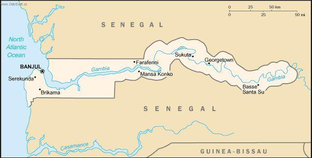 Foto: Gambie-politick� mapa