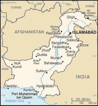 Foto: P�kist�n-politick� mapa