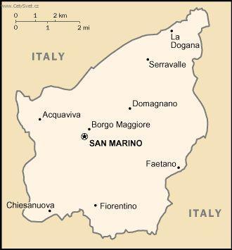 Foto: San Marino-politick� mapa