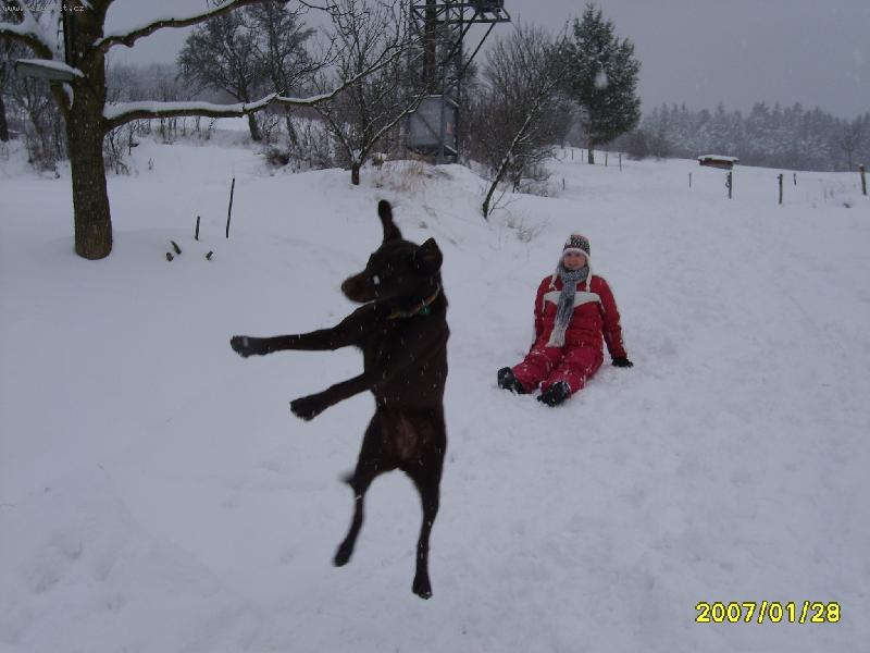 Foto: S�ra-Miluje sn�h!!!