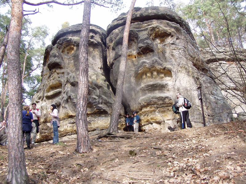 Foto: �ertovy hlavy-U Lib�chova, z p�skovcov� sk�ly